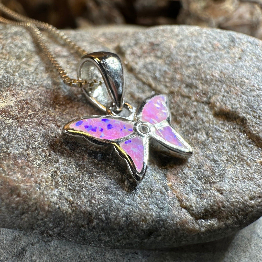 Petite Opal Butterfly Necklace | Pendant | Wiccan Center