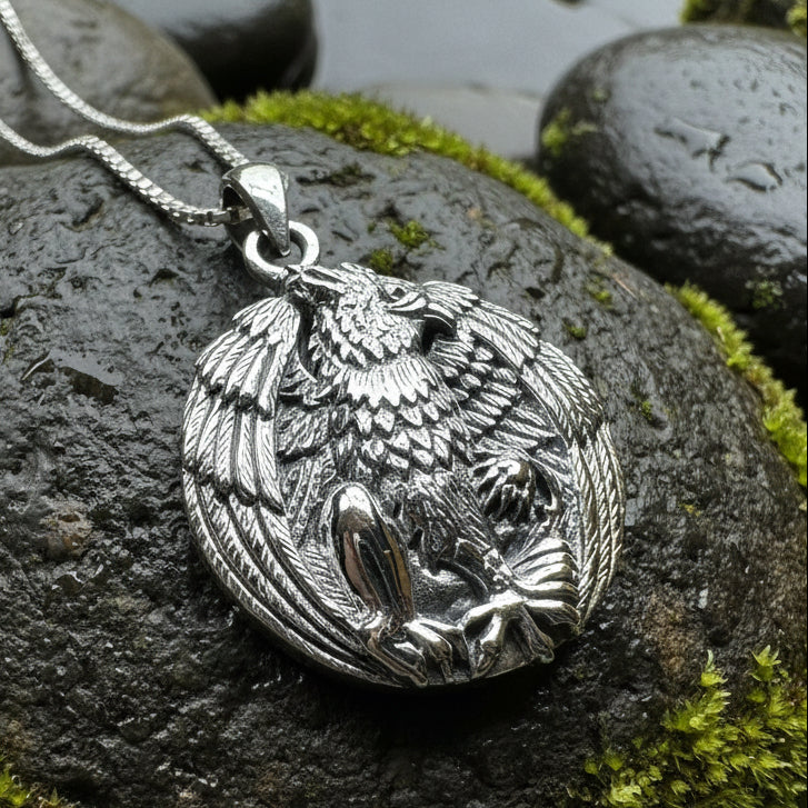 Legendary Griffin Necklace in Sterling Silver | Pendant | Wiccan Center