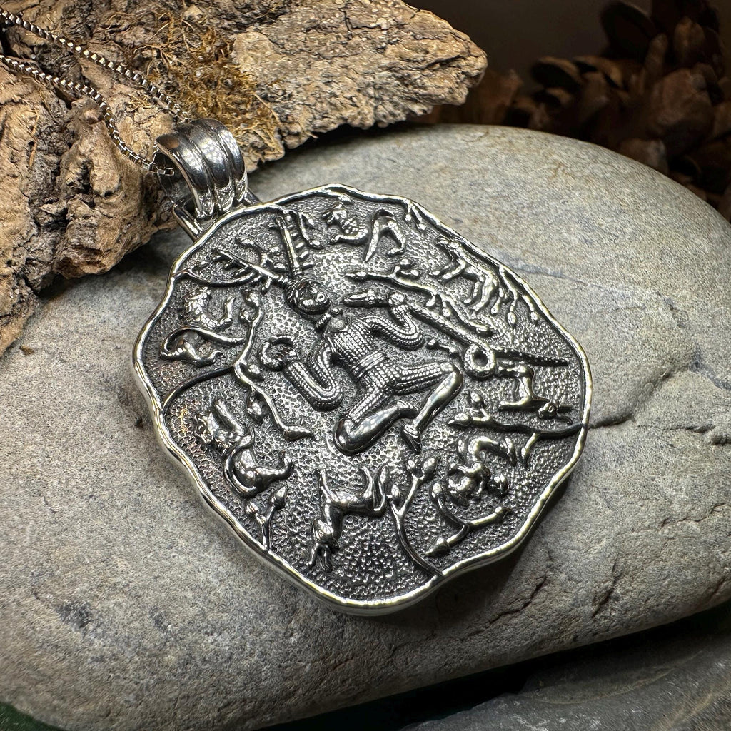 Forest King Cernunnos Necklace in Sterling Silver | Pendant | Wiccan Center