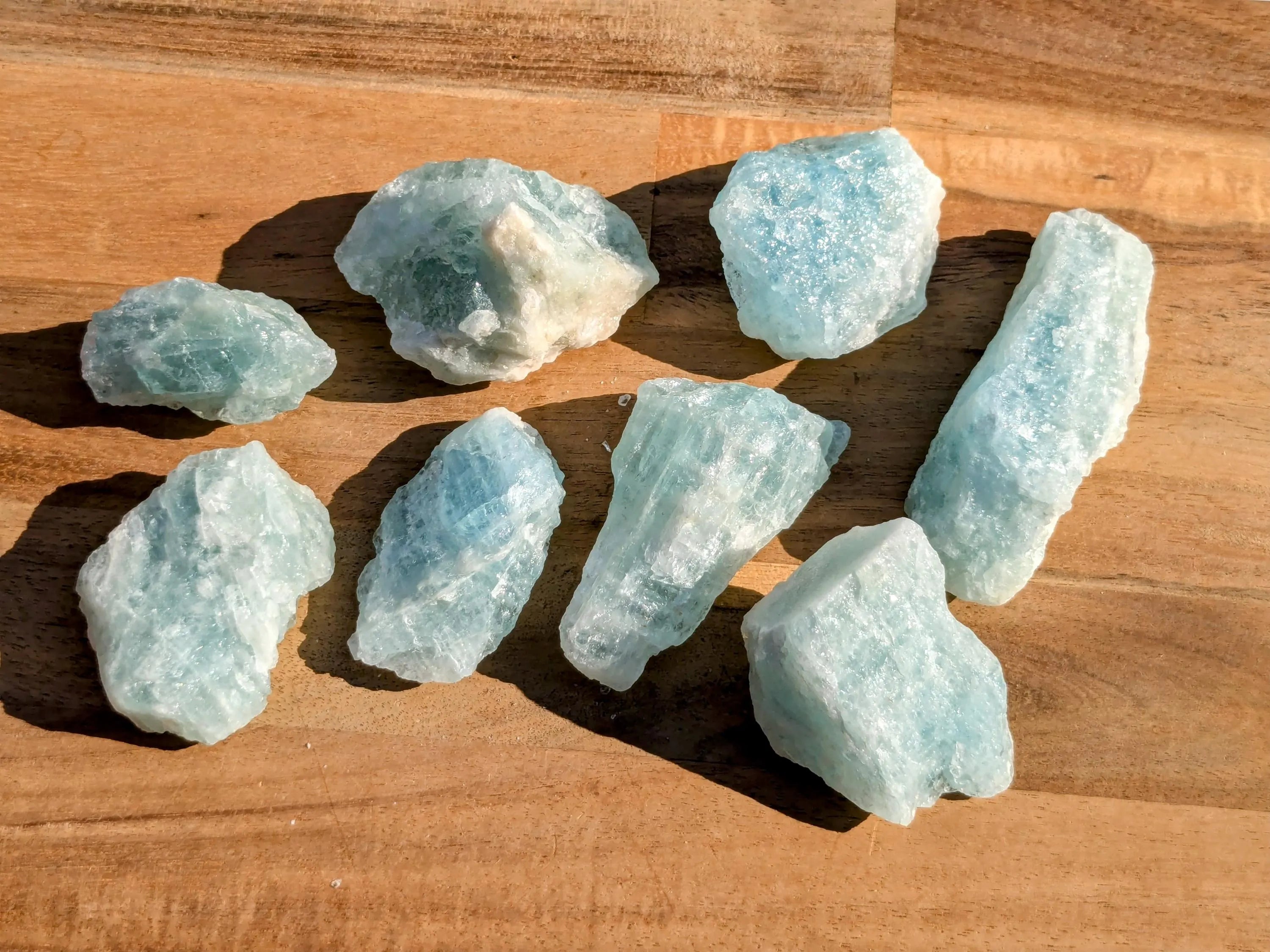 Aquamarine Raw Pieces | | Wiccan Center