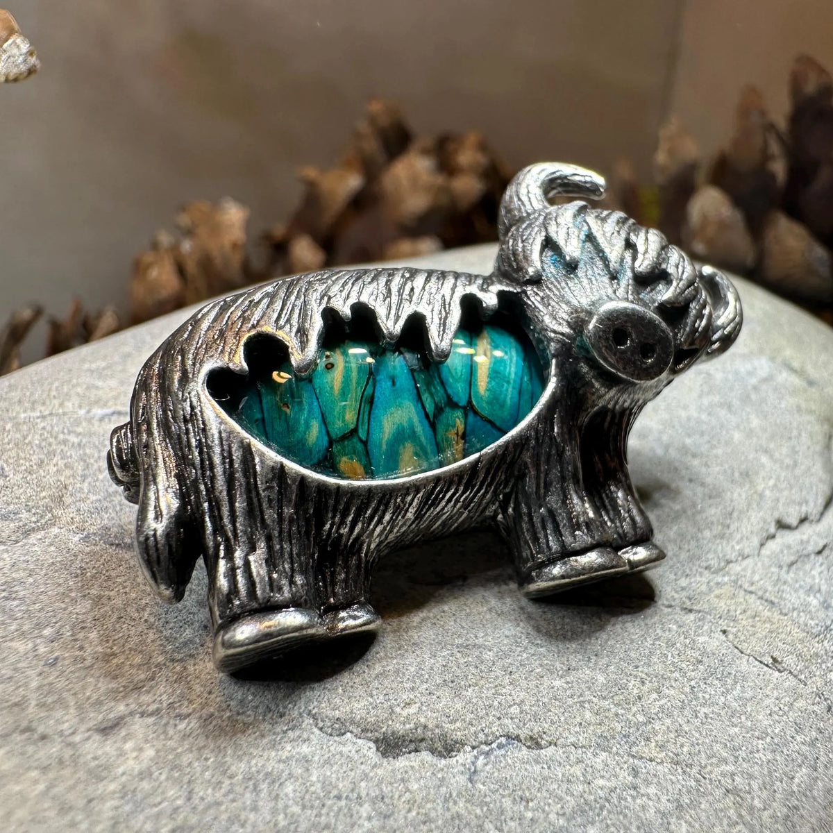 Heathergems Highland Cow Brooch - Handmade in Scotland | Brooch | Wiccan Center
