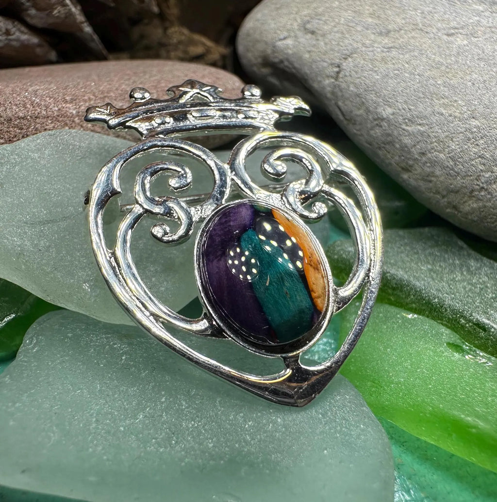Heathergems Luckenbooth Sterling Silver Brooch - Handmade in Scotland | Brooch | Wiccan Center