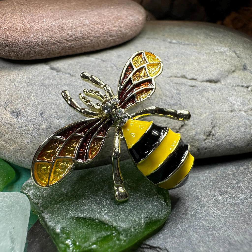 Honey Bee Enamel Brooch | Brooch | Wiccan Center