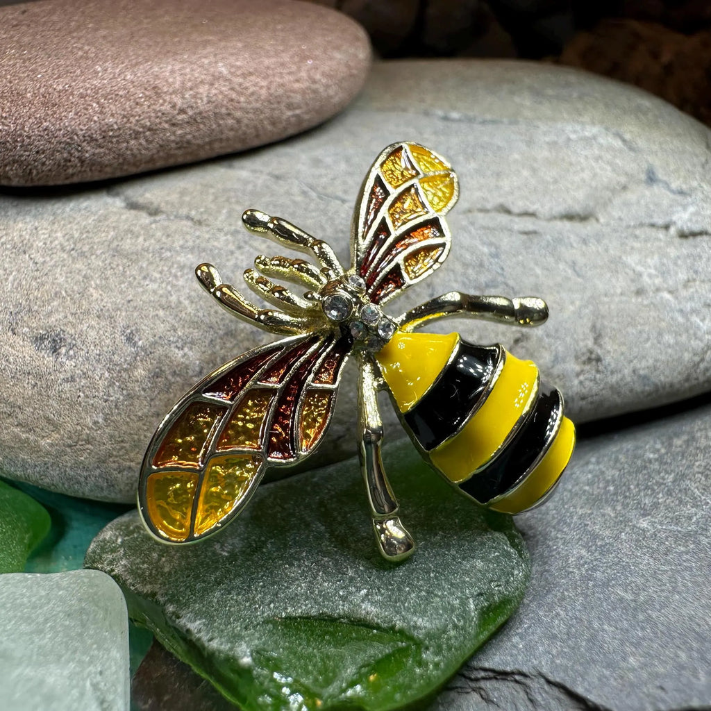 Honey Bee Enamel Brooch | Brooch | Wiccan Center