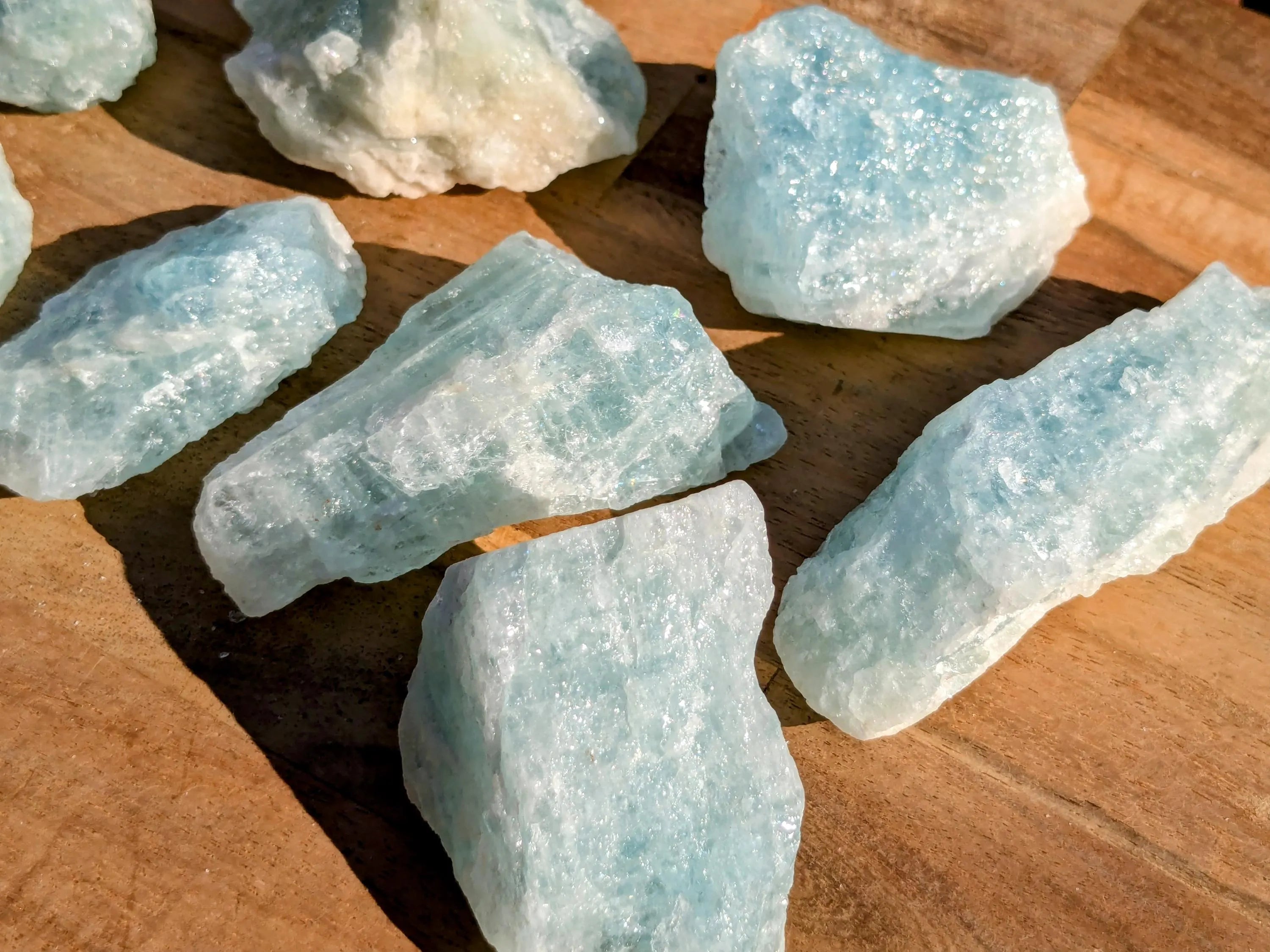 Aquamarine Raw Pieces | | Wiccan Center