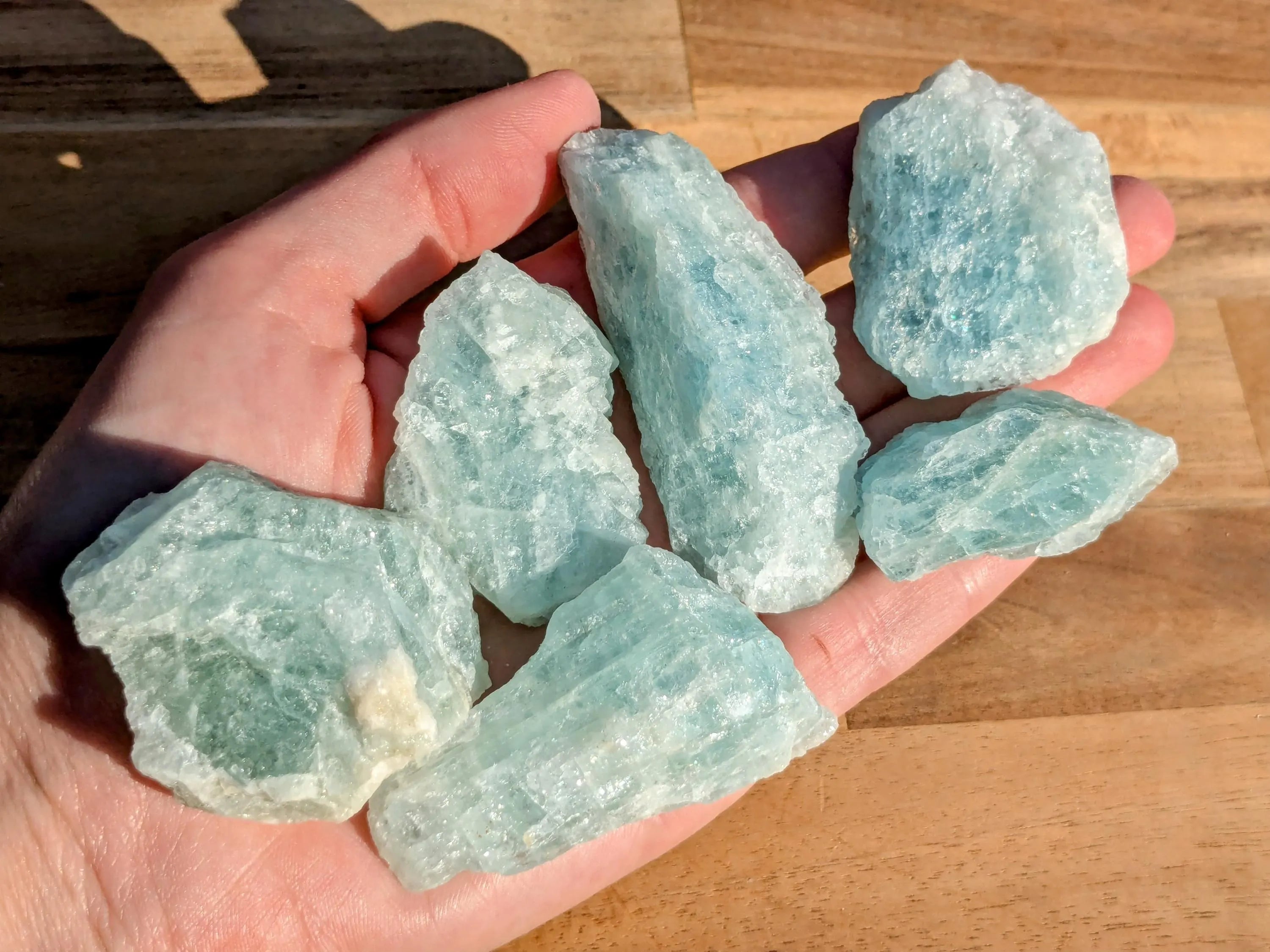 Aquamarine Raw Pieces | | Wiccan Center