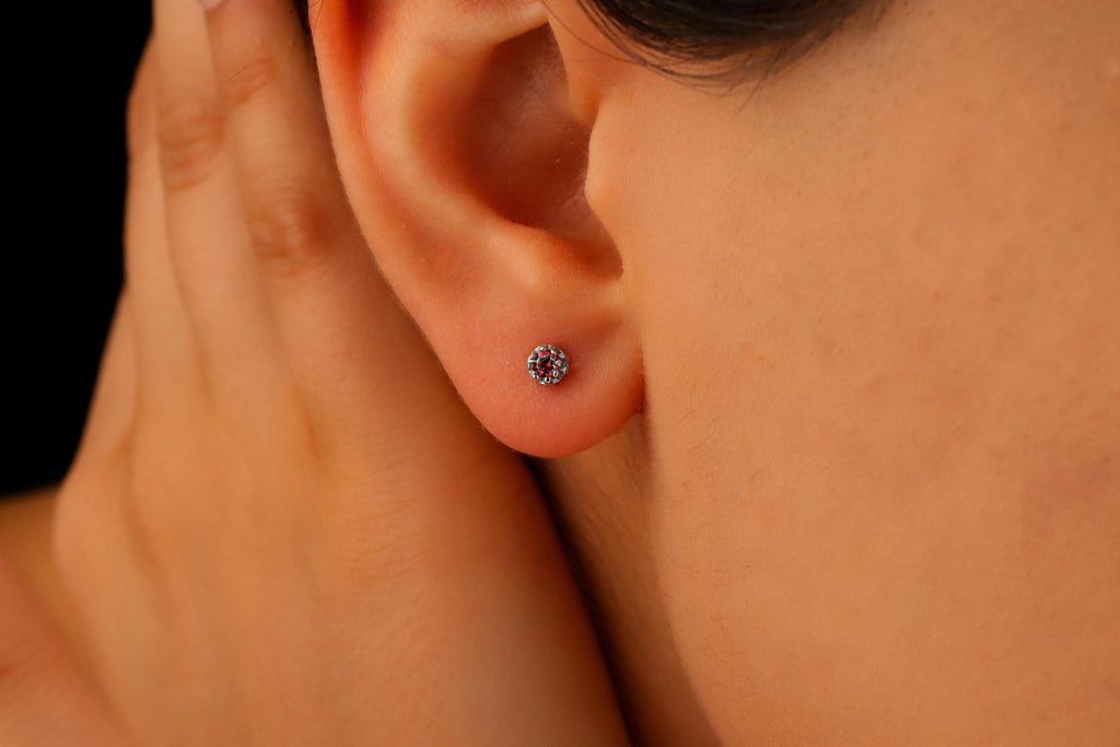 Birthstone Stud Earrings by SilverGoldandRose | earrings | Wiccan Center