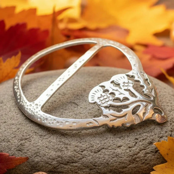 Double Thistle Scarf Ring - Handmade in Scotland | Scarf Ring | Wiccan Center
