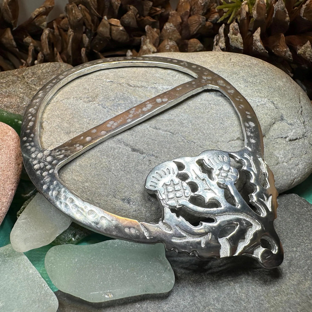 Double Thistle Scarf Ring - Handmade in Scotland | Scarf Ring | Wiccan Center