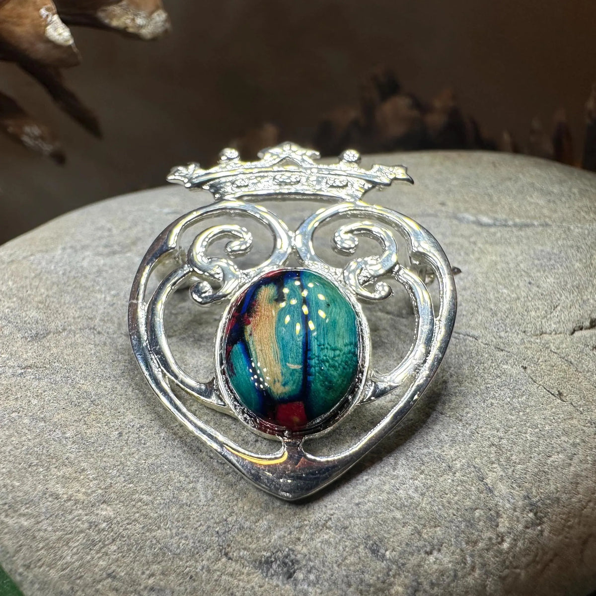Heathergems Luckenbooth Sterling Silver Brooch - Handmade in Scotland | Brooch | Wiccan Center