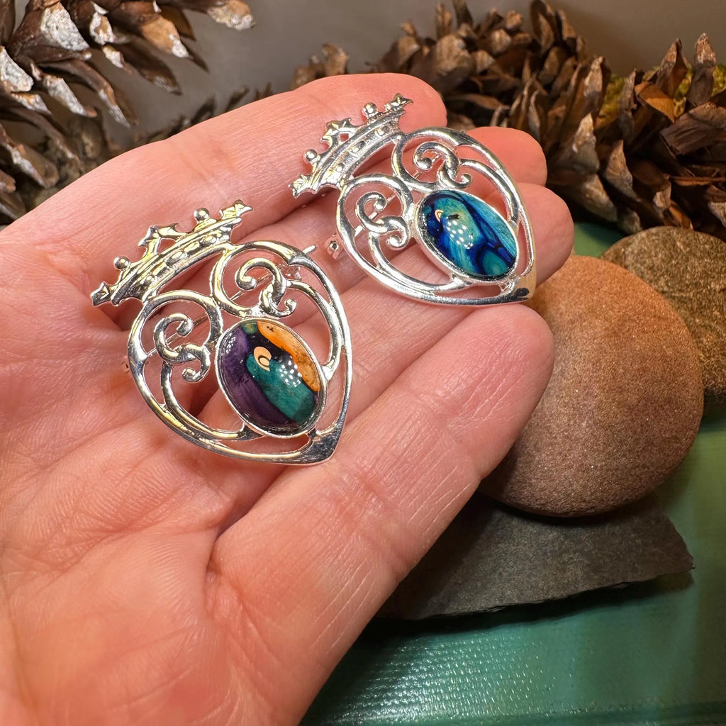 Heathergems Luckenbooth Sterling Silver Brooch - Handmade in Scotland | Brooch | Wiccan Center