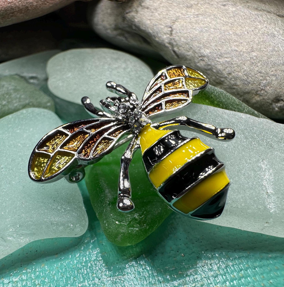 Honey Bee Enamel Brooch | Brooch | Wiccan Center
