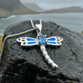 Blue Dream Dragonfly Necklace in Sterling Silver | Pendant | Wiccan Center
