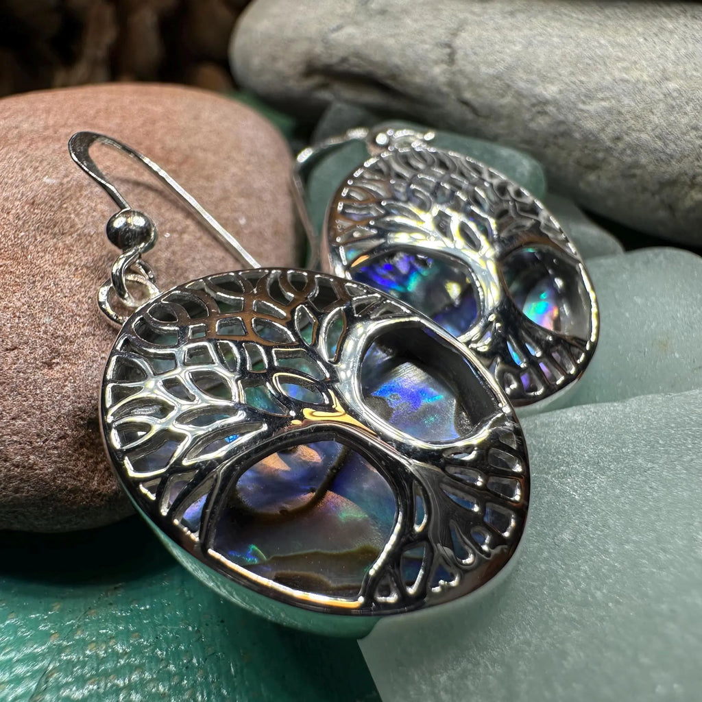 Avondale Tree of Life Earrings in Sterling Silver | Dangle Earrings | Wiccan Center