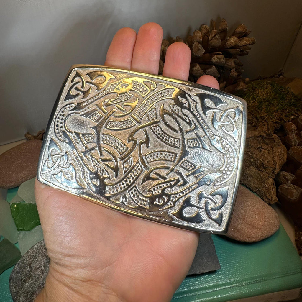 Celtic Viking Kilt Belt Buckle - Handmade in Scotland | Belt Buckle | Wiccan Center