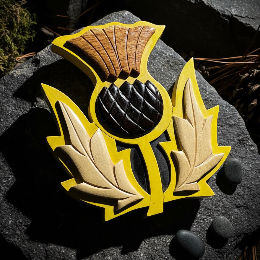 Wooden Scottish Thistle Wall Plaque | Gifts | Wiccan Center