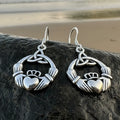 Claddagh Trinity Knot Earrings in Sterling Silver | Dangle Earrings | Wiccan Center