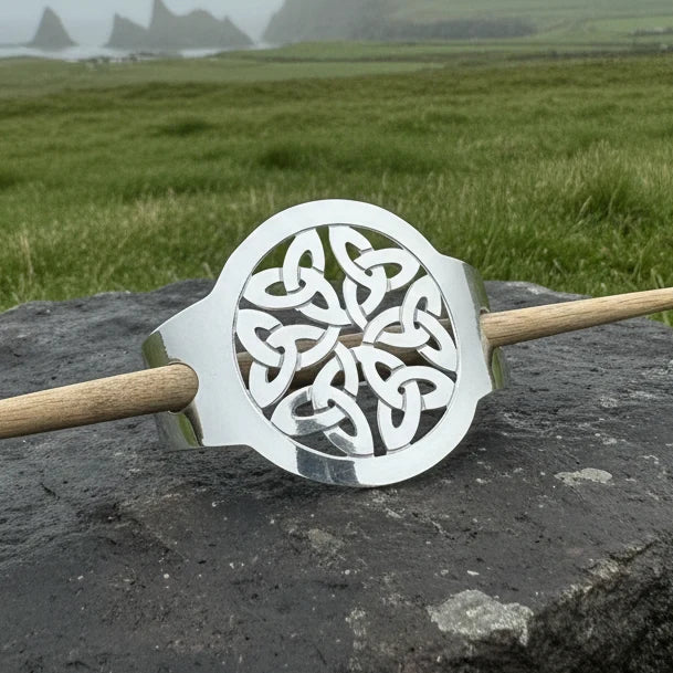 Elegant Trinity Knot Hair Slide - Celtic Crystal Design Jewelry | Hair Slide | Wiccan Center