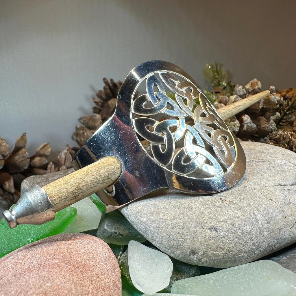 Elegant Trinity Knot Hair Slide - Celtic Crystal Design Jewelry | Hair Slide | Wiccan Center