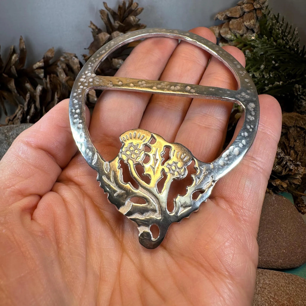 Double Thistle Scarf Ring - Handmade in Scotland | Scarf Ring | Wiccan Center