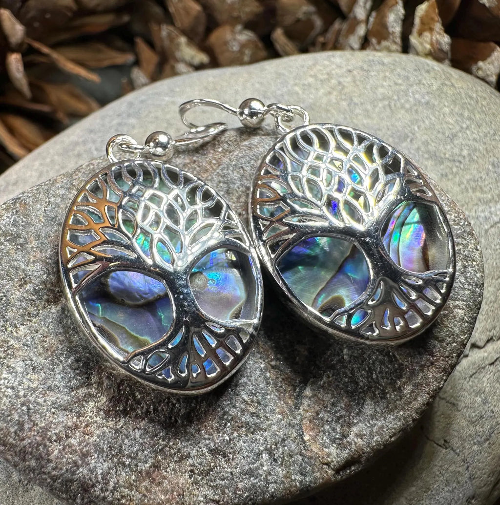 Avondale Tree of Life Earrings in Sterling Silver | Dangle Earrings | Wiccan Center
