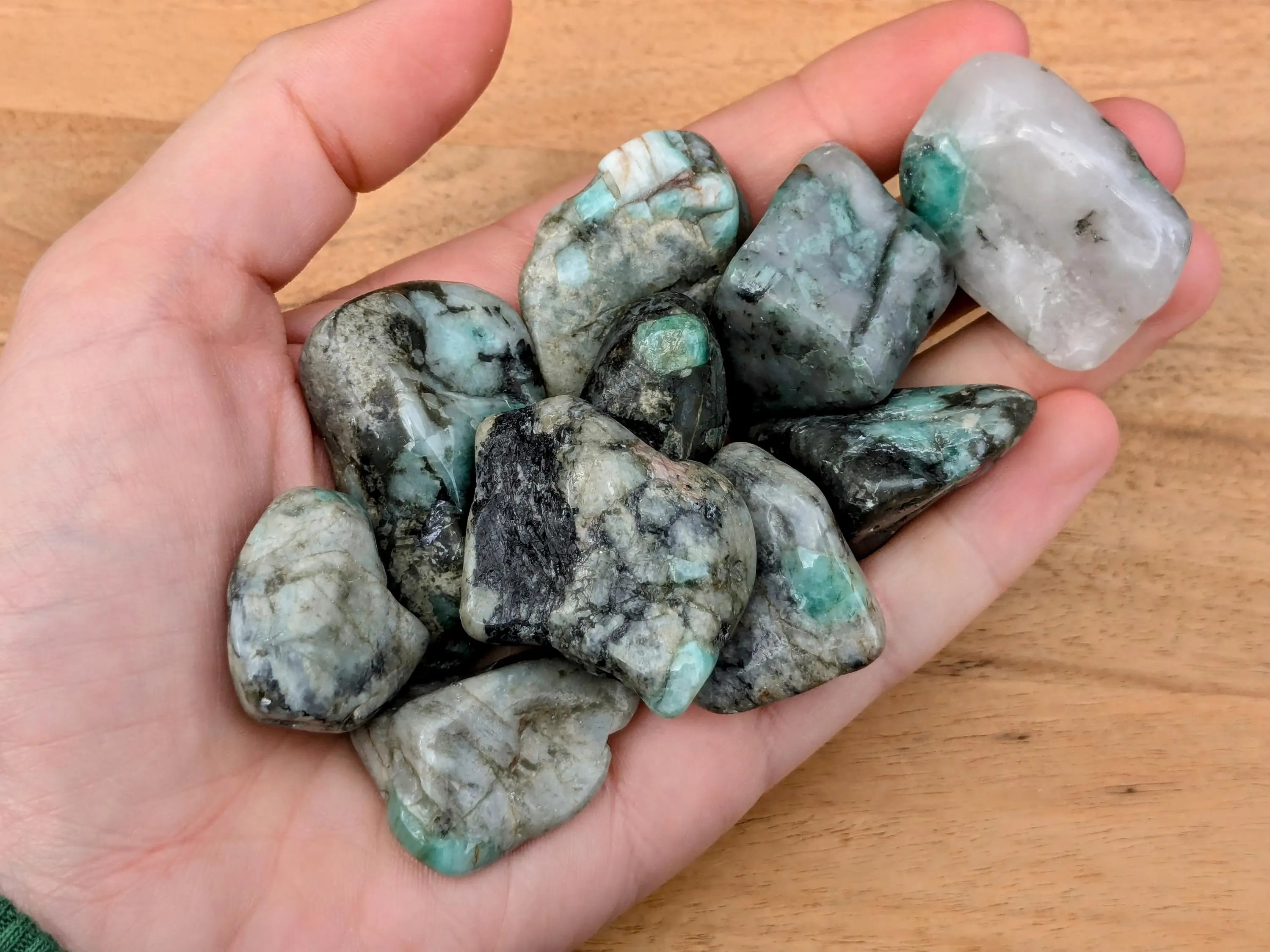 Emerald Tumbled Stones | | Wiccan Center