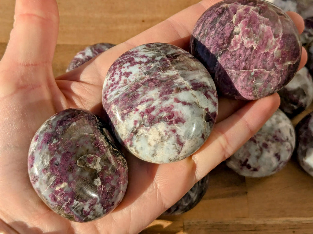 High Quality Rubellite Palm Stones | | Wiccan Center