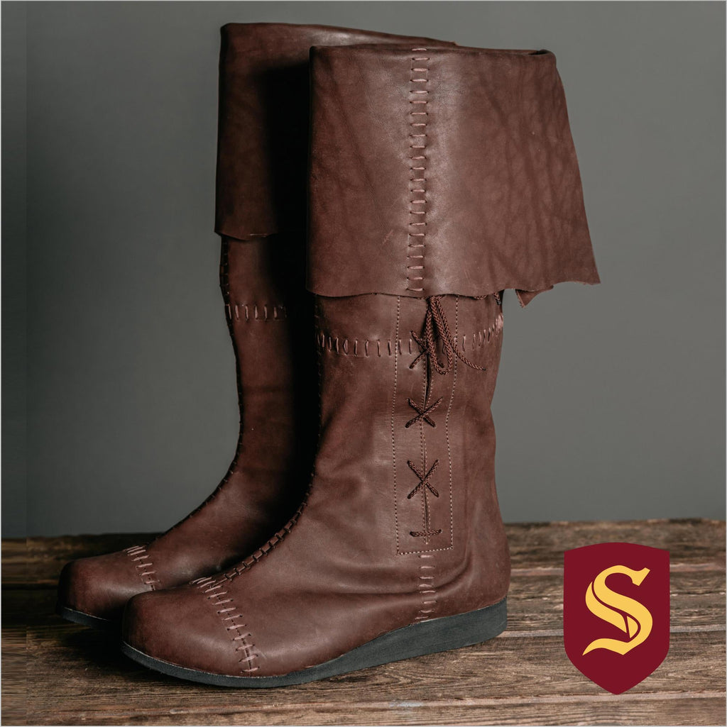 Brown High Leather Boots "Aragorn" | Boots | Wiccan Center