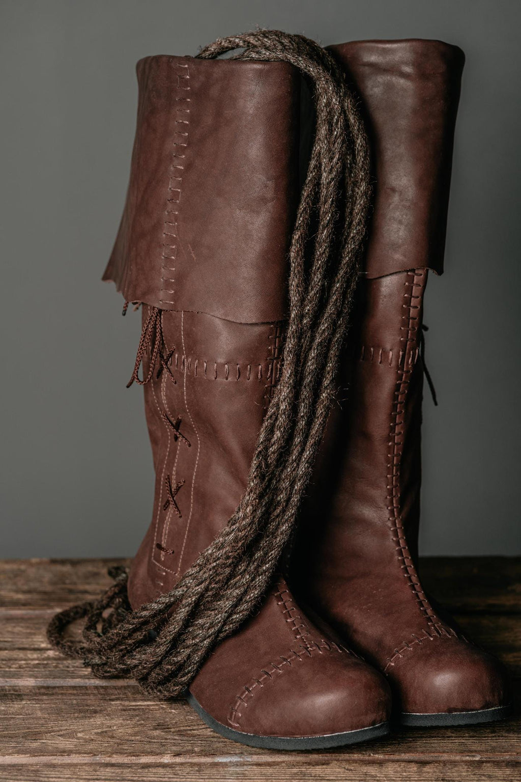 Brown High Leather Boots "Aragorn" | Boots | Wiccan Center