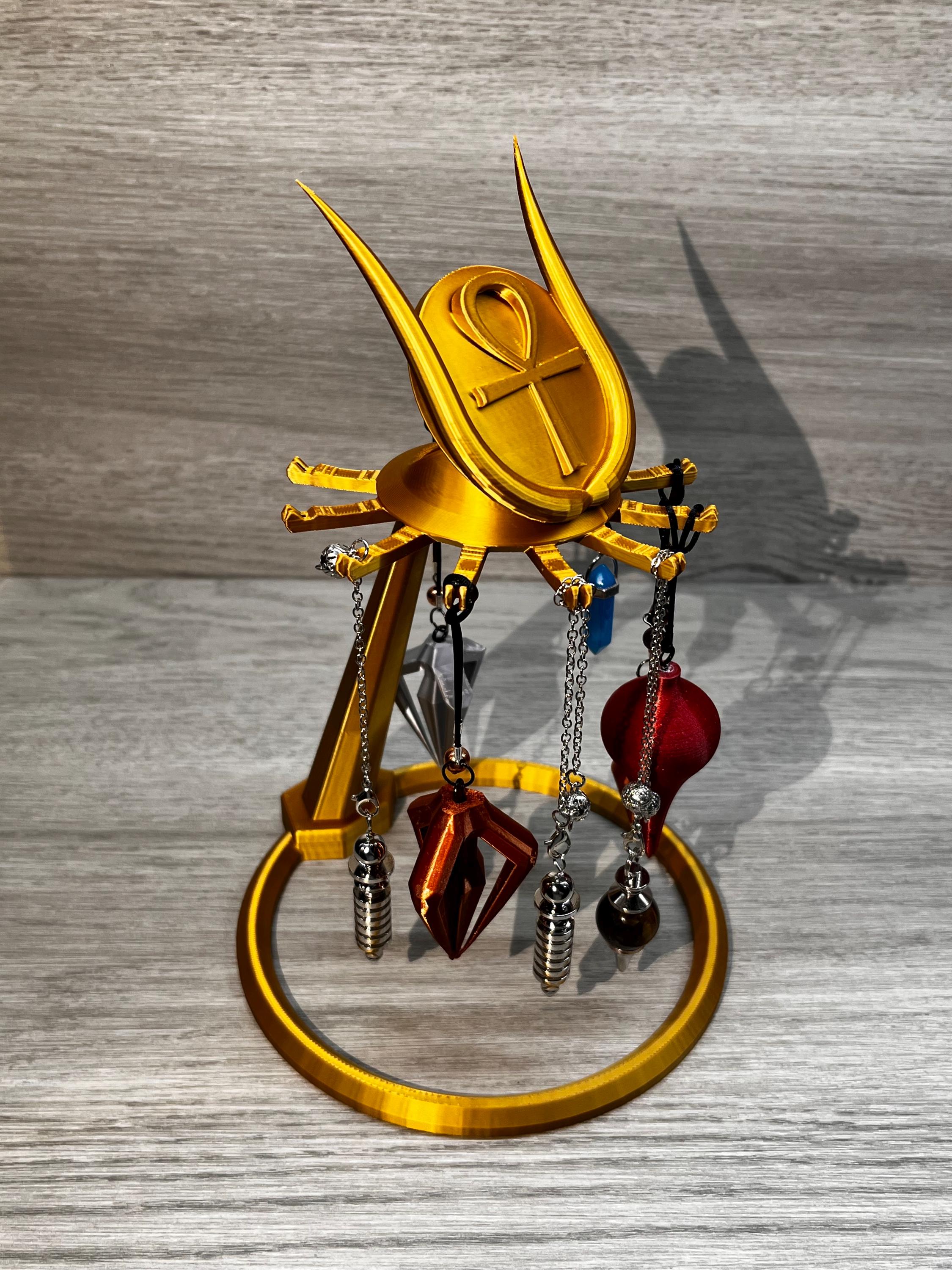 ISIS Ankh Multi-Pendulum Stand (9 inches) (3D Printed PLA Plastic) | | Wiccan Center