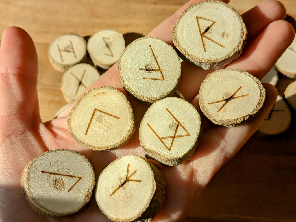 Poplar Wood Rune Set | | Wiccan Center