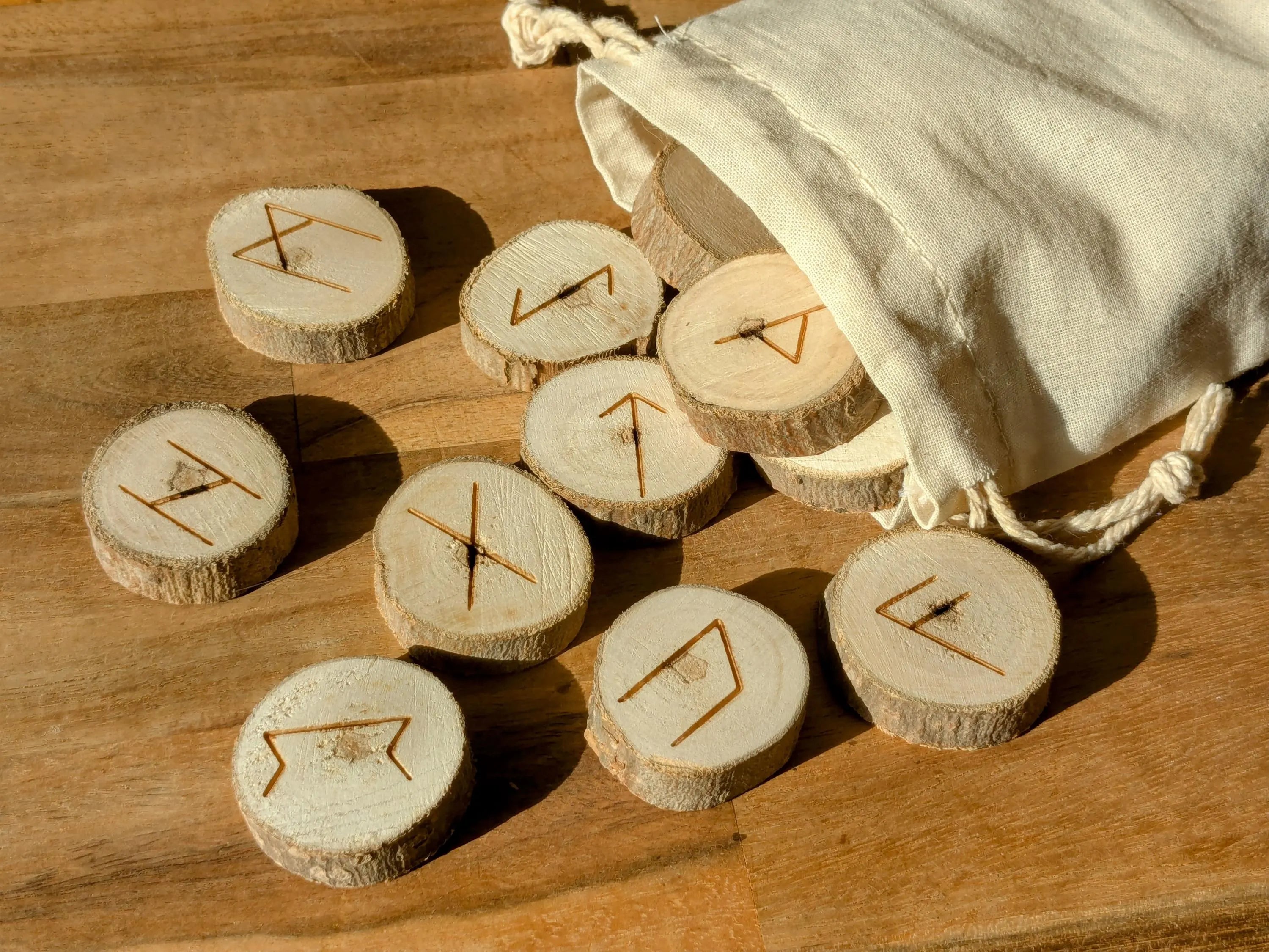 Poplar Wood Rune Set | | Wiccan Center