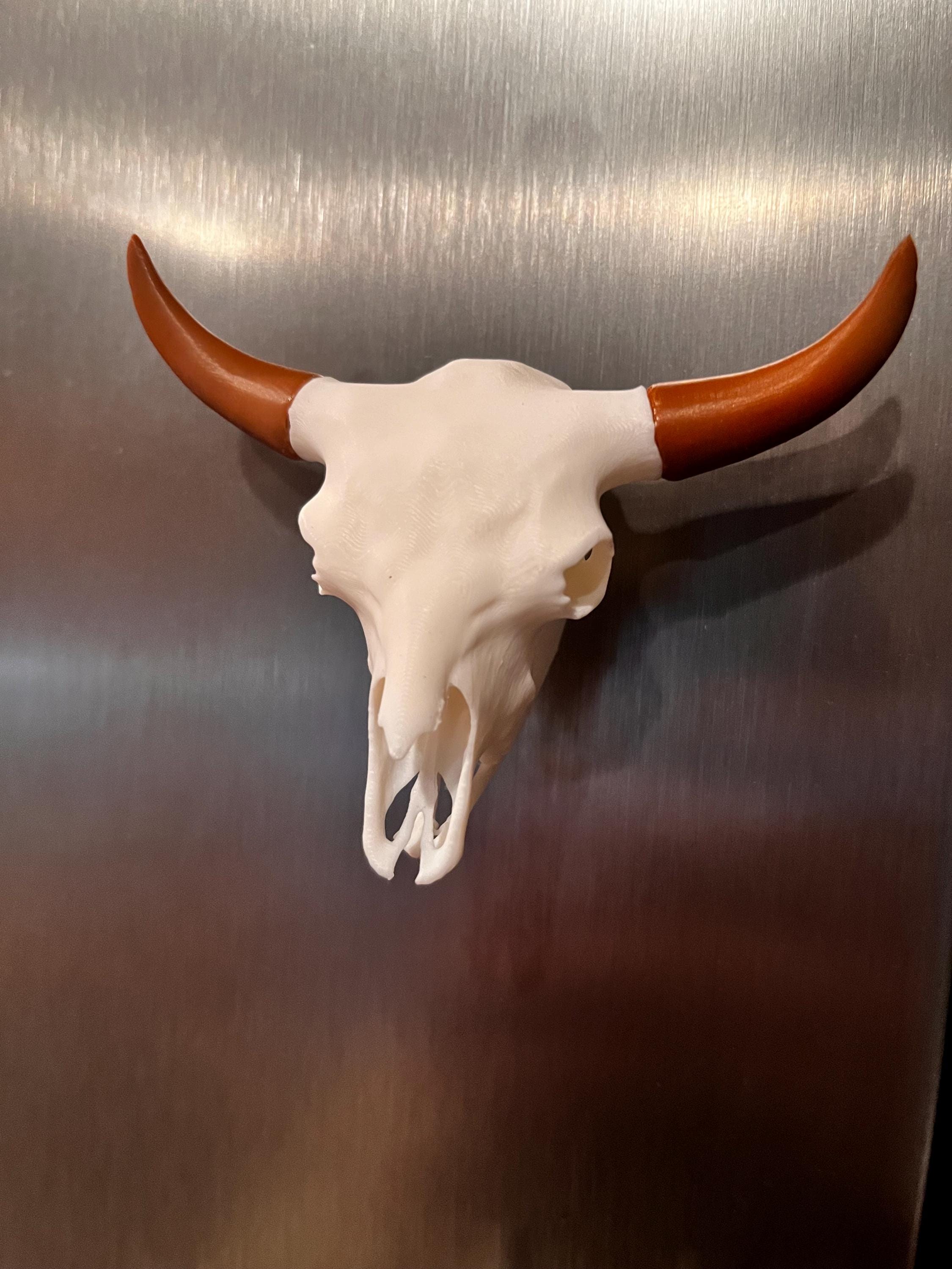 Bison Skull Fridge Magnet (3D Printed PLA Plastic) | | Wiccan Center
