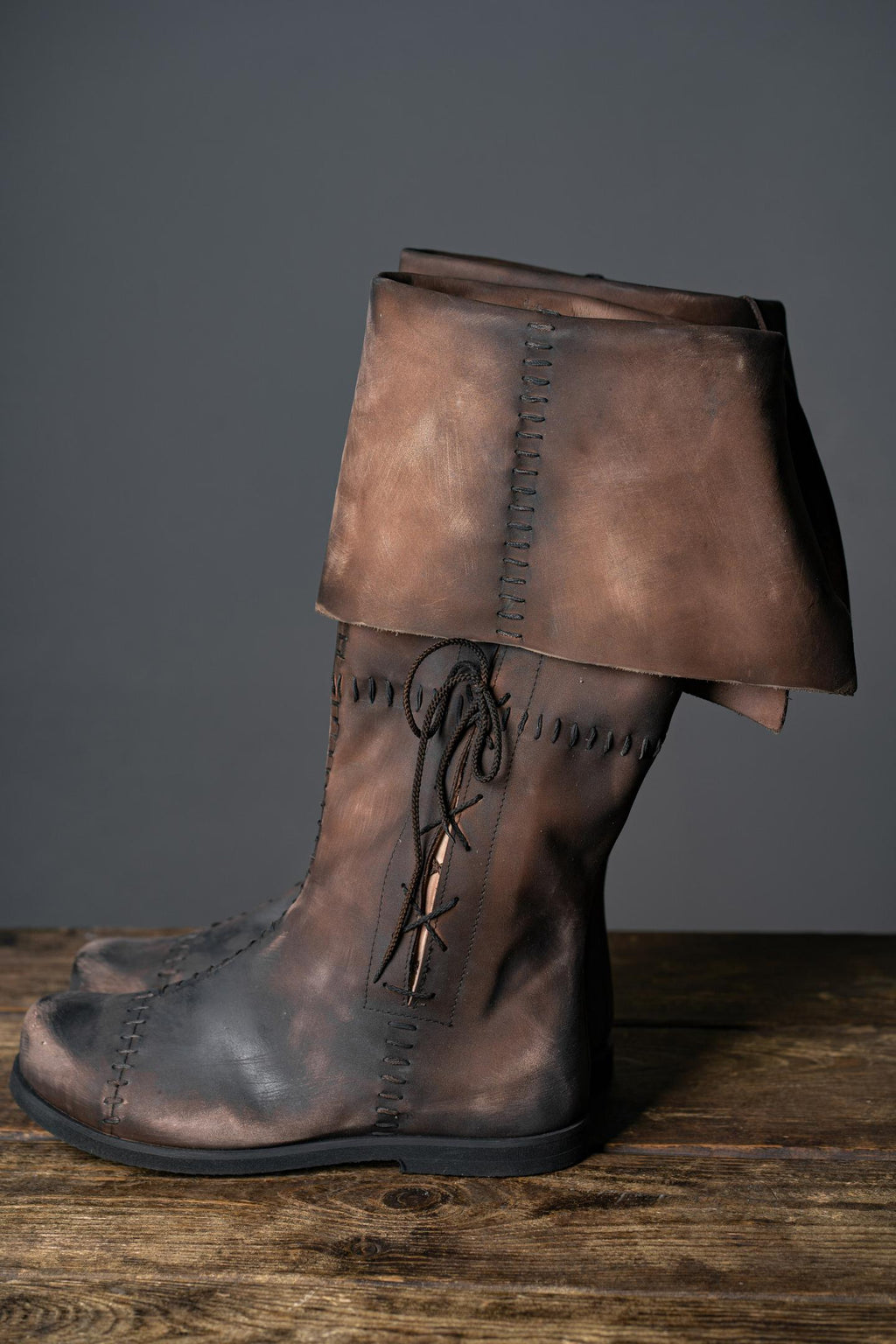 Brown High Leather Boots "Aragorn" | Boots | Wiccan Center