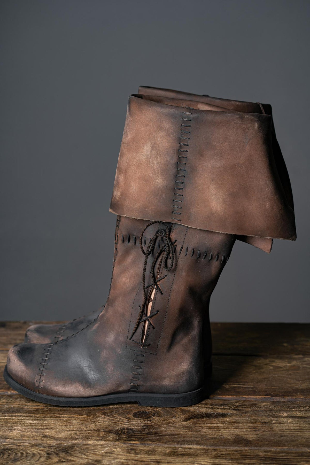 Brown High Leather Boots "Aragorn" | Boots | Wiccan Center