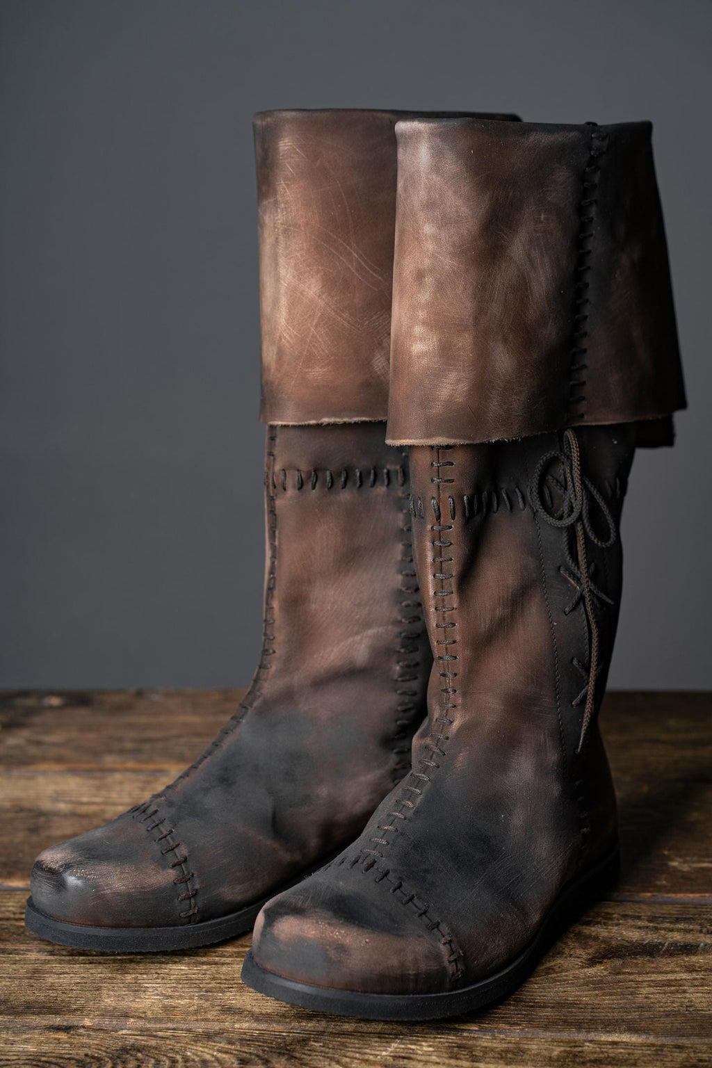 Brown High Leather Boots "Aragorn" | Boots | Wiccan Center