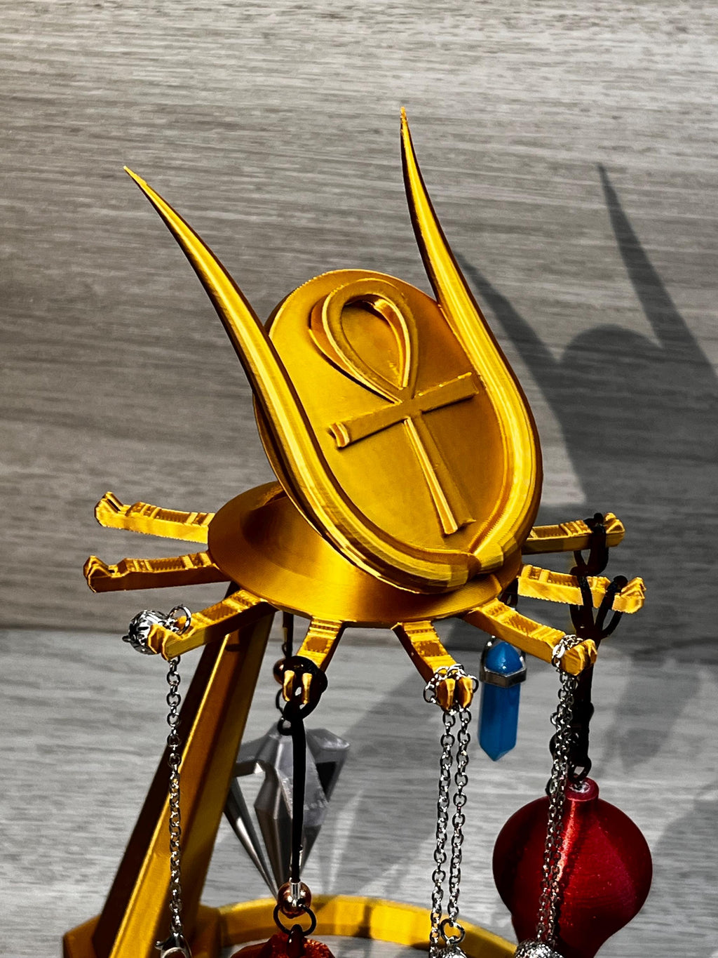ISIS Ankh Multi-Pendulum Stand (9 inches) (3D Printed PLA Plastic) | | Wiccan Center