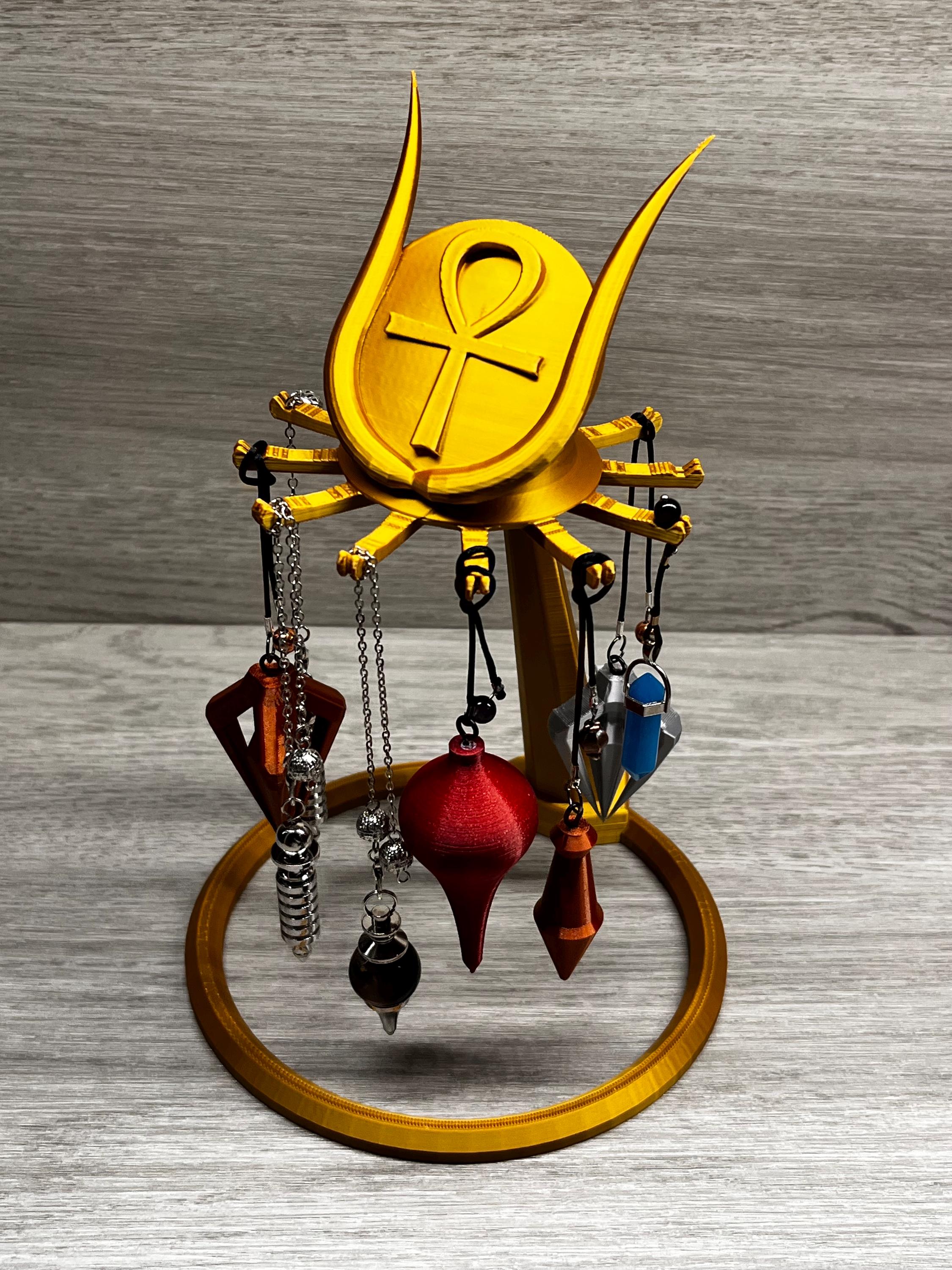 ISIS Ankh Multi-Pendulum Stand (9 inches) (3D Printed PLA Plastic) | | Wiccan Center