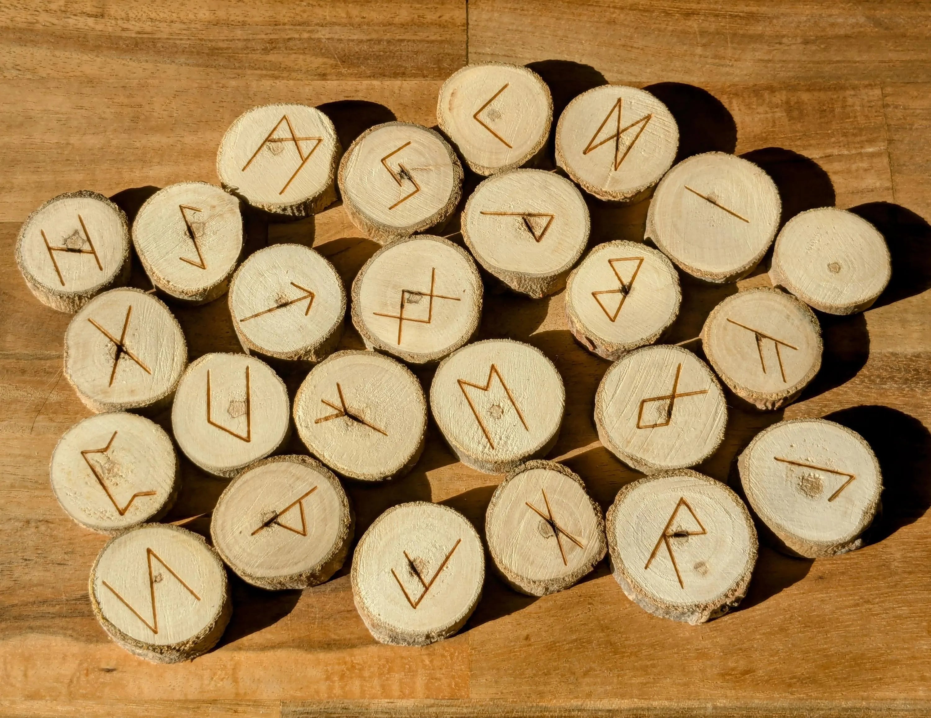 Poplar Wood Rune Set | | Wiccan Center
