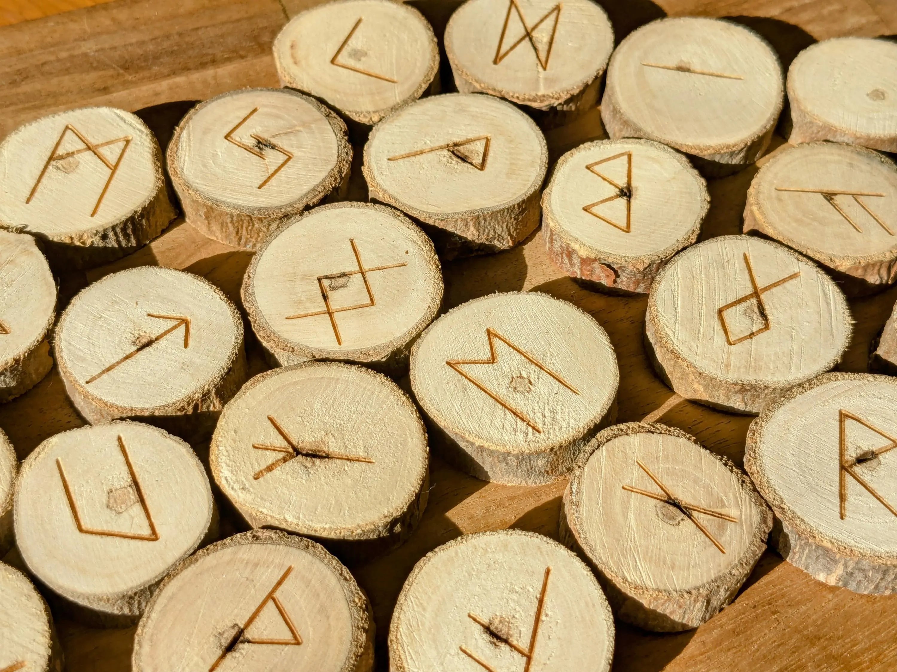 Poplar Wood Rune Set | | Wiccan Center