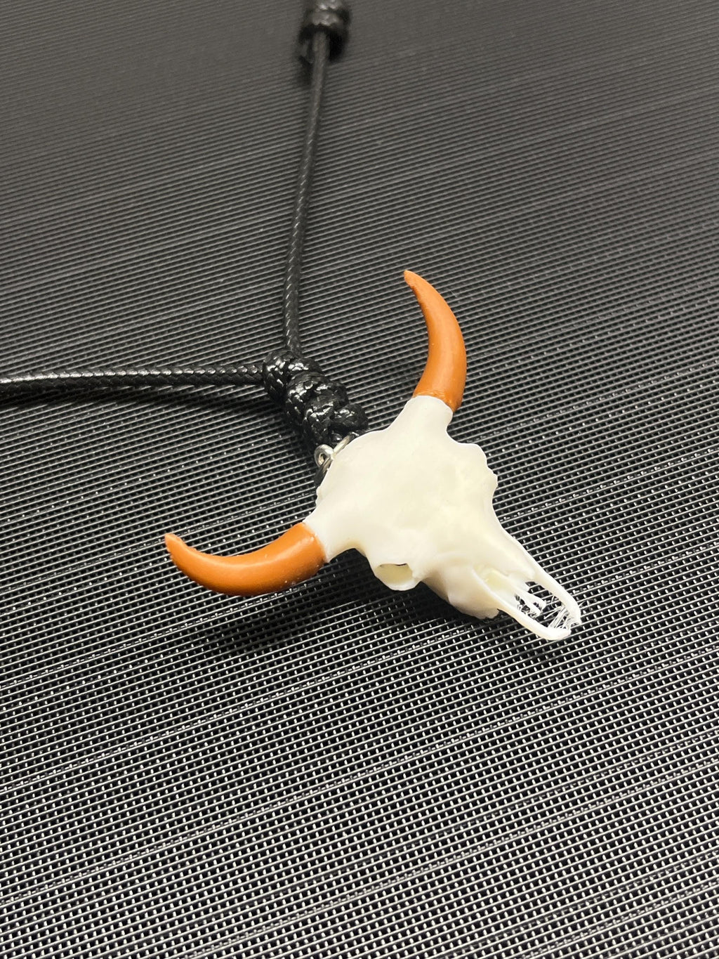 3D Printed Bison Skull Pendant: PLA Plastic Cord Necklace | | Wiccan Center