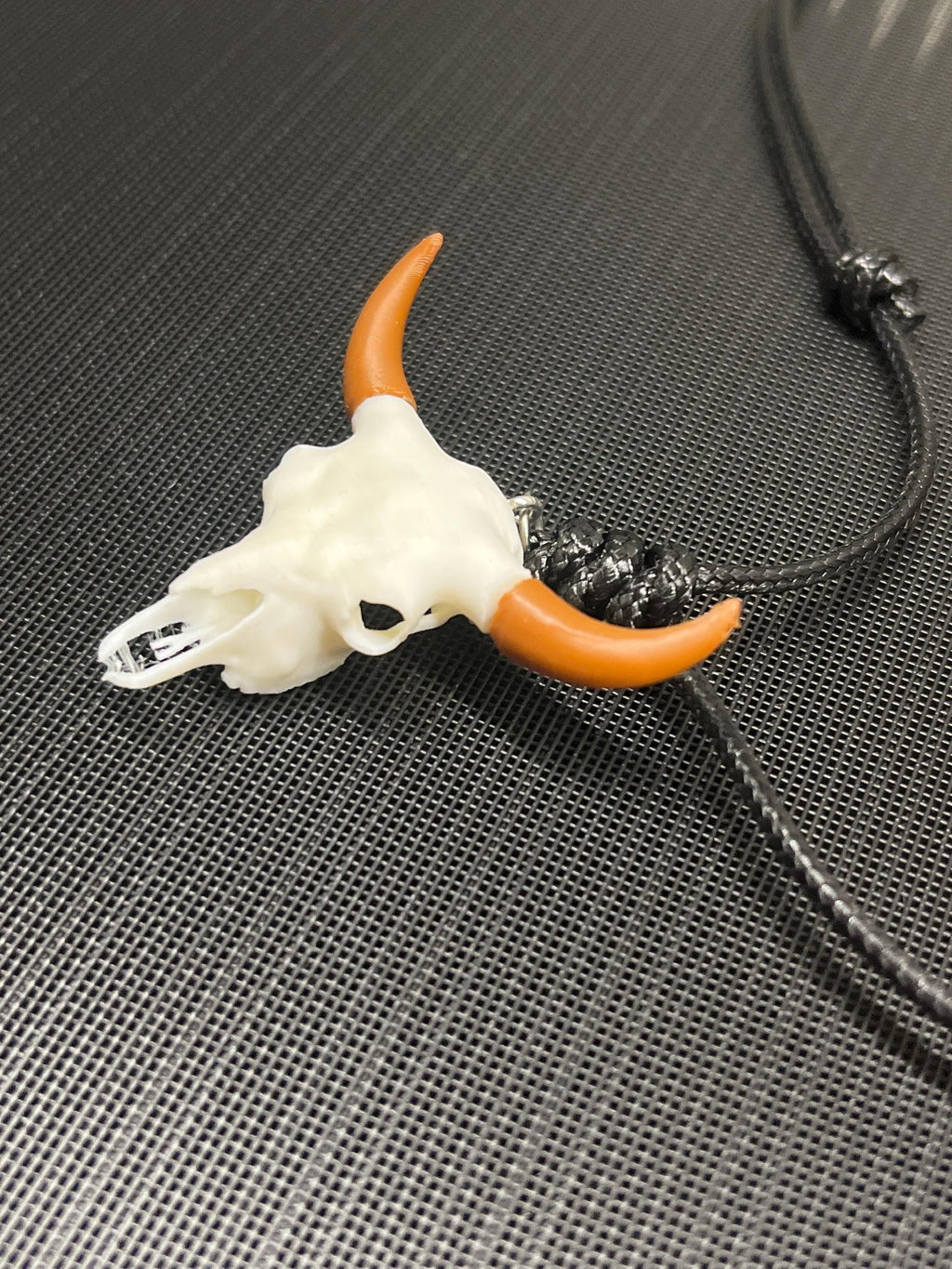 3D Printed Bison Skull Pendant: PLA Plastic Cord Necklace | | Wiccan Center