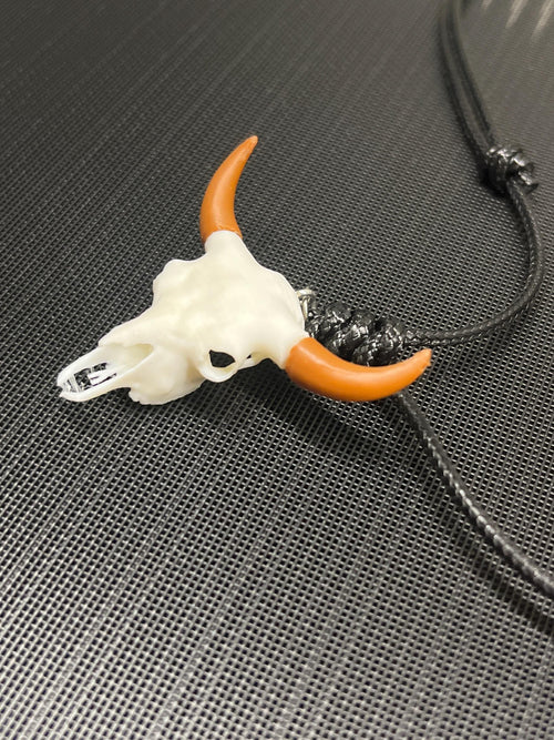 3D Printed Bison Skull Pendant: PLA Plastic Cord Necklace | | Wiccan Center