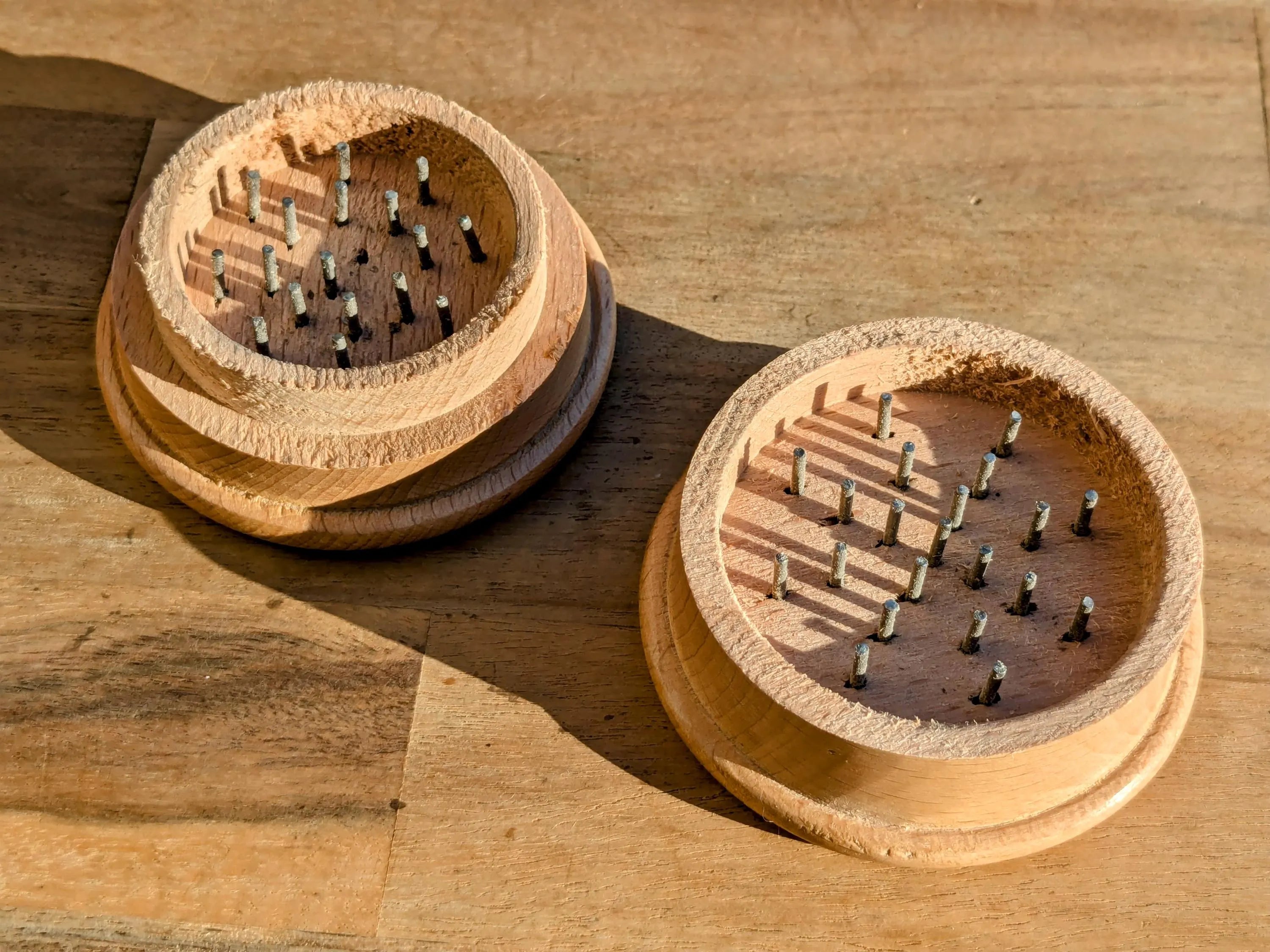 Wooden Herb Grinder with Pentacle Engraving | | Wiccan Center