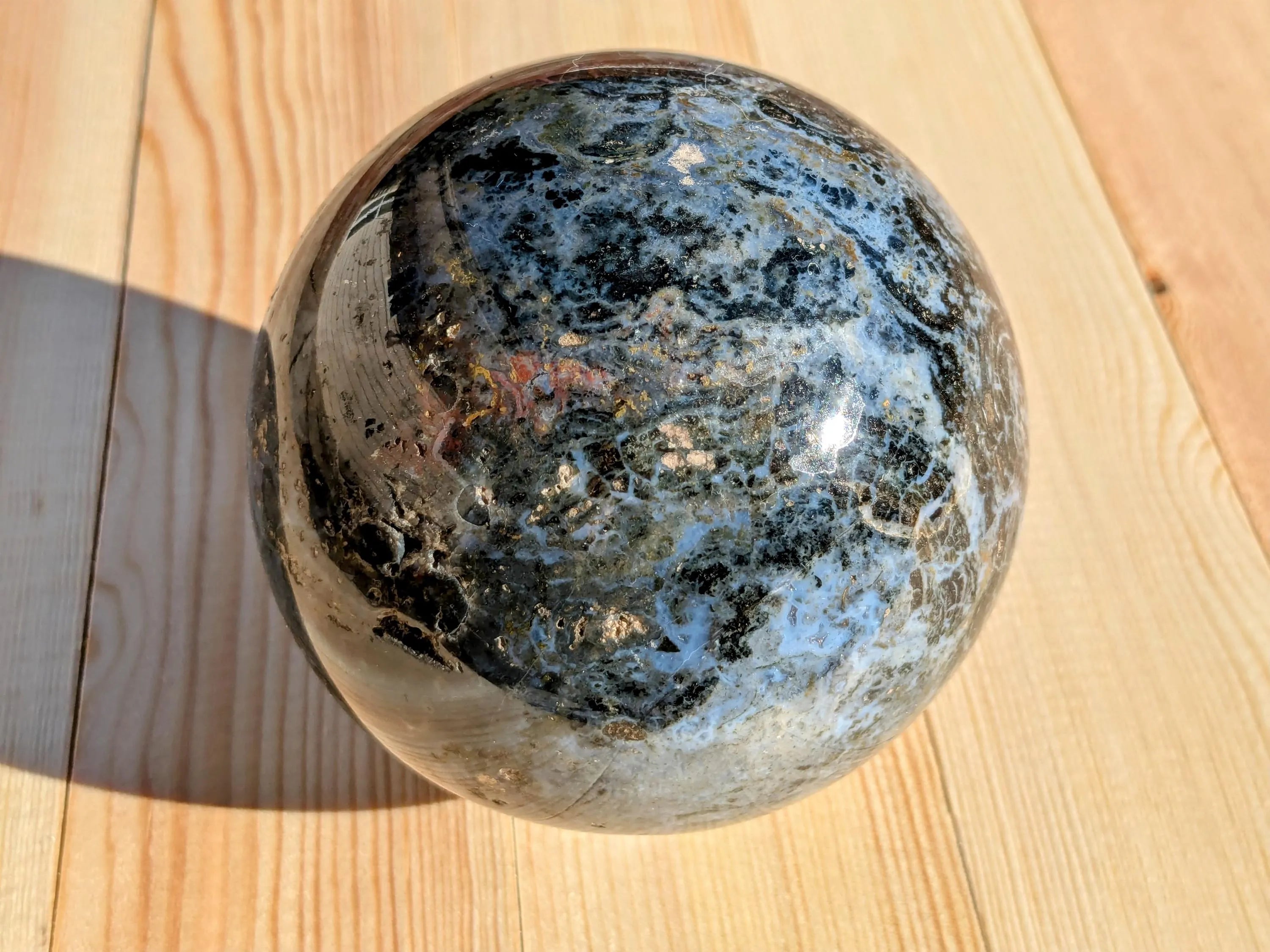 Unique Ocean Jasper Statement Sphere | | Wiccan Center