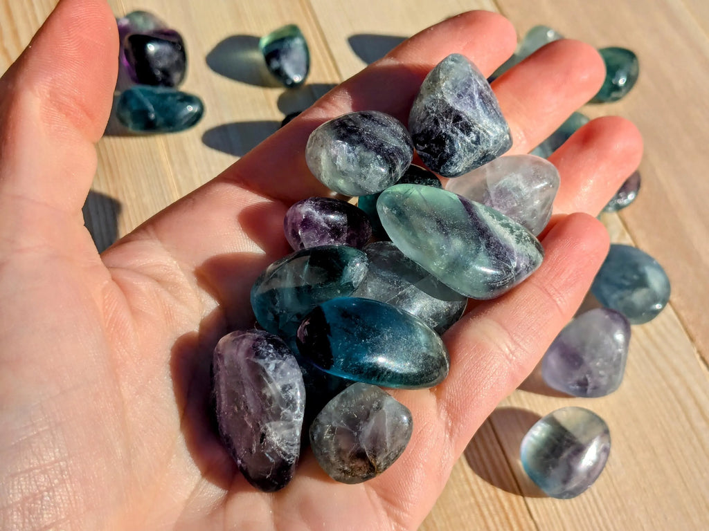Rainbow Fluorite Tumbled Stones | | Wiccan Center