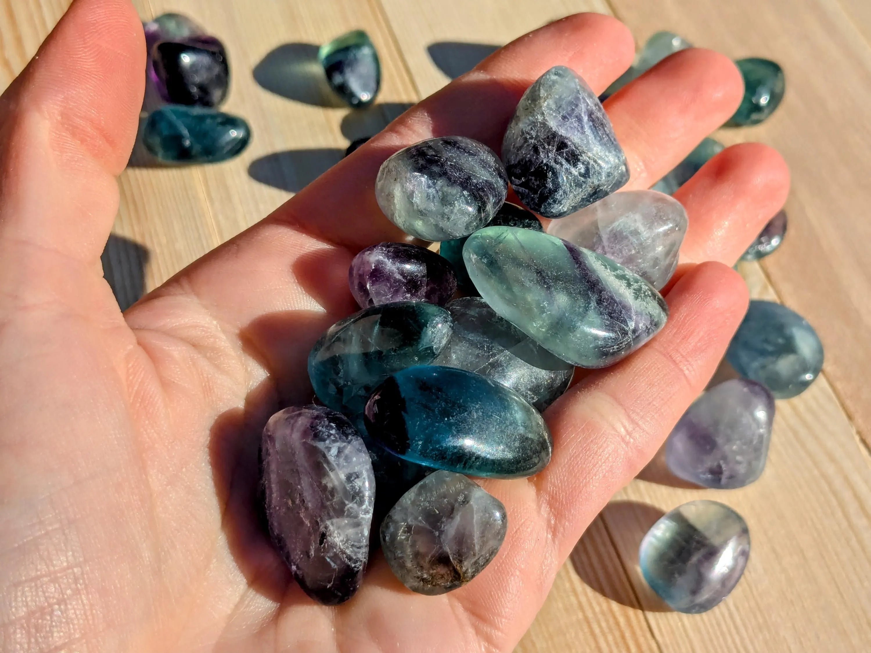Rainbow Fluorite Tumbled Stones | | Wiccan Center