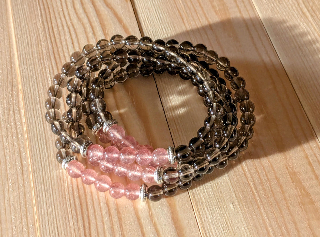 Strawberry & Smoky Quartz Stretch Bracelets | | Wiccan Center