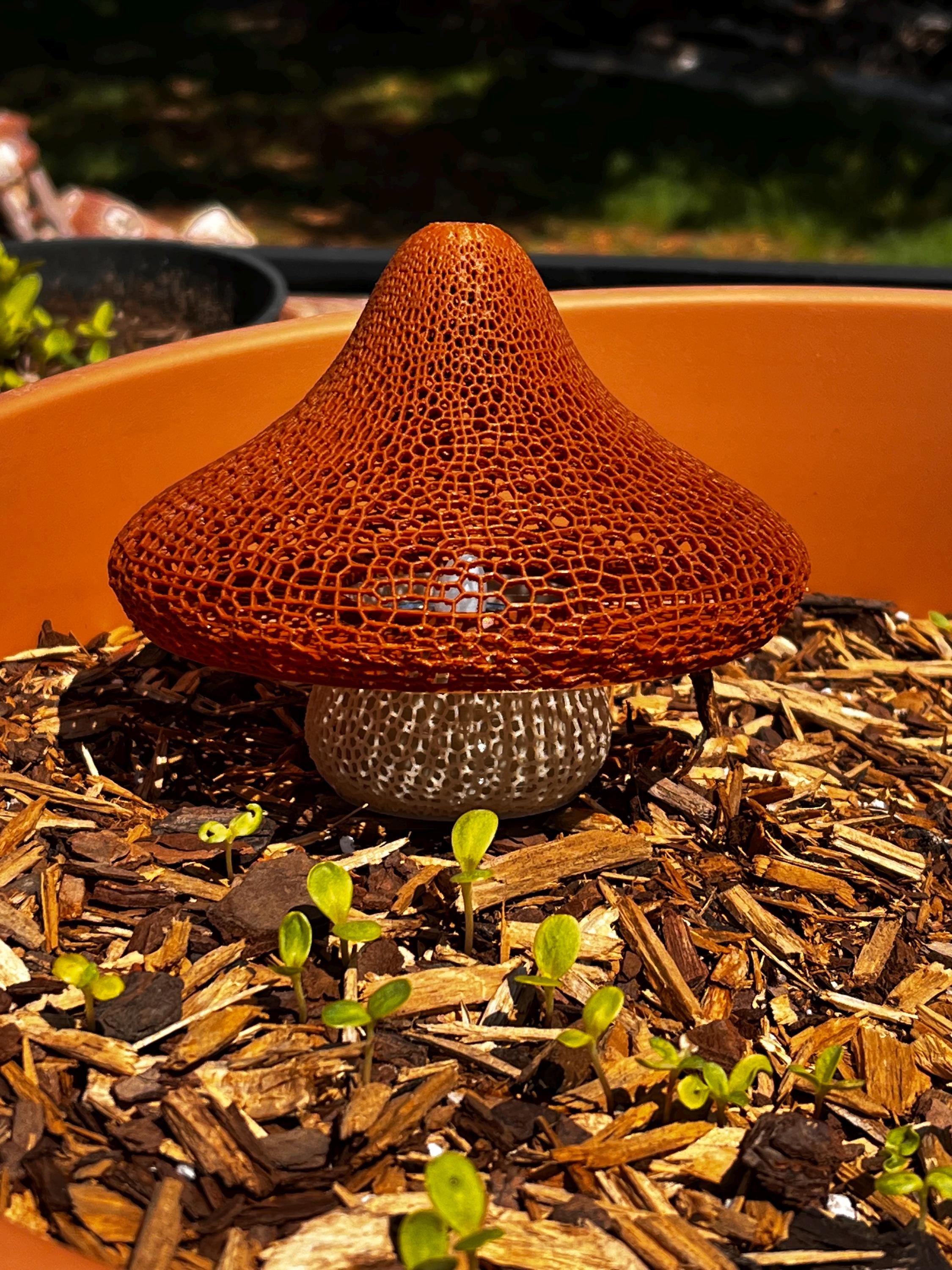 Mushroom Lattice Solar Tea Light | | Wiccan Center