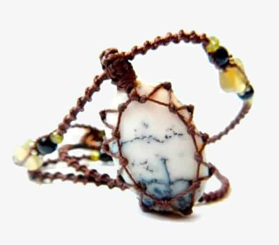 Tree Agate macrame Necklace – Your Stone For Abundance- Bohemian healing crystal | | Wiccan Center